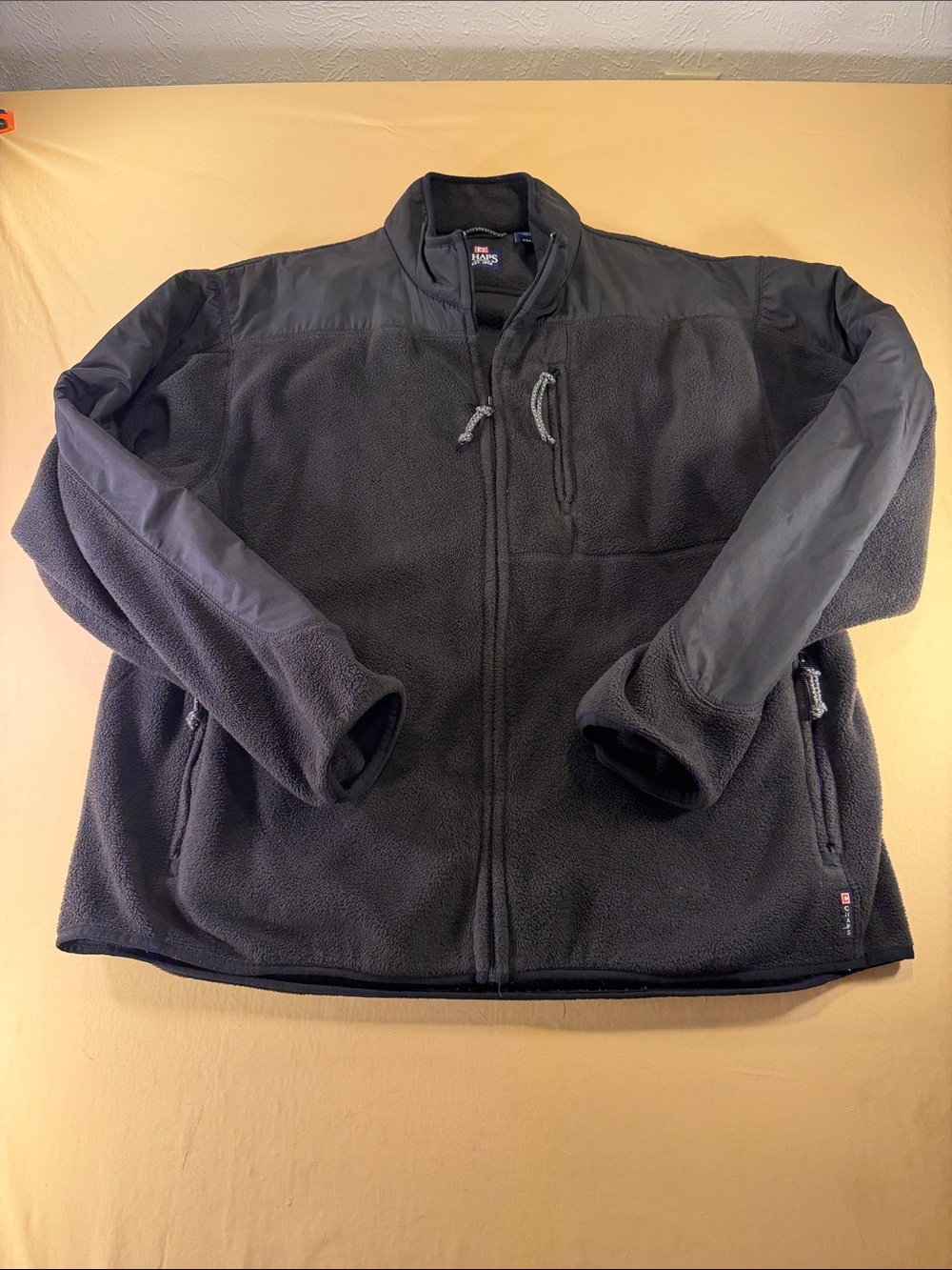 Chaps men’s black, full zip fleece jacket 2X